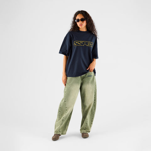 Summer Stripes / Yellow Layered SSPCS Applique Tee - Nightfall
