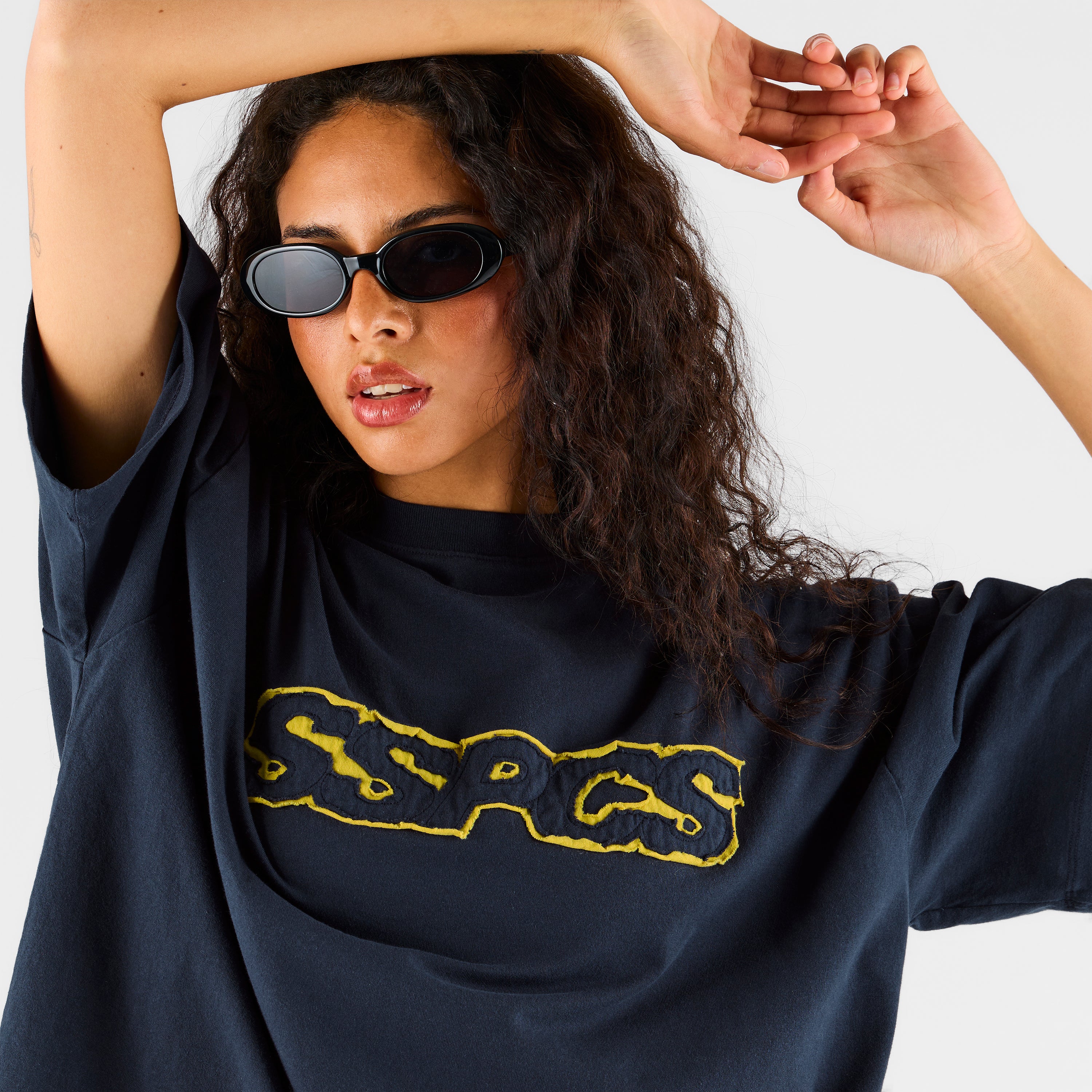 サルセーション　ウエア　s Yellow Layered SSPCS Applique Tee - Nightfall – Suspicious Antwerp