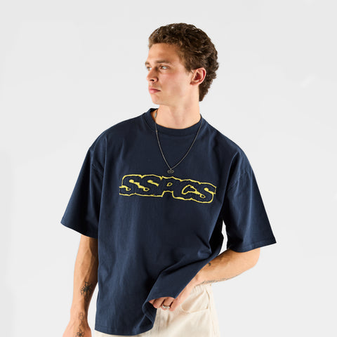Summer Stripes / Yellow Layered SSPCS Applique Tee - Nightfall