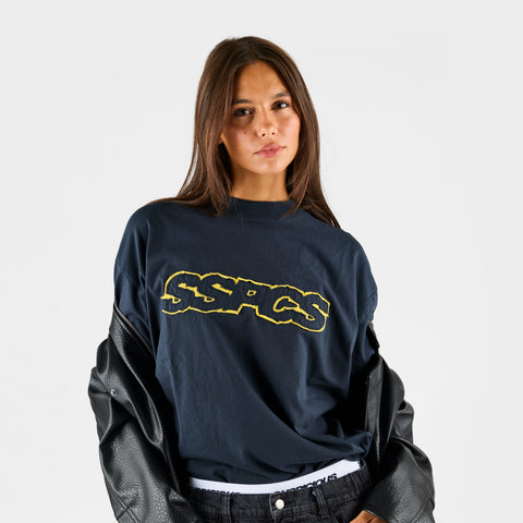 Summer Stripes / Yellow Layered SSPCS Applique Tee - Nightfall