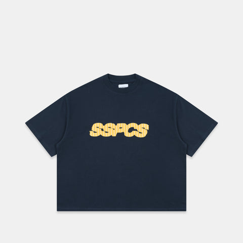 Summer Stripes / Yellow Striped SSPCS Applique Tee - Nightfall