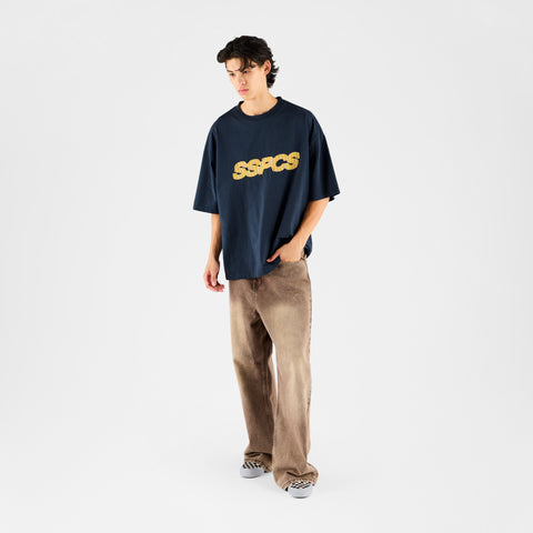 Summer Stripes / Yellow Striped SSPCS Applique Tee - Nightfall