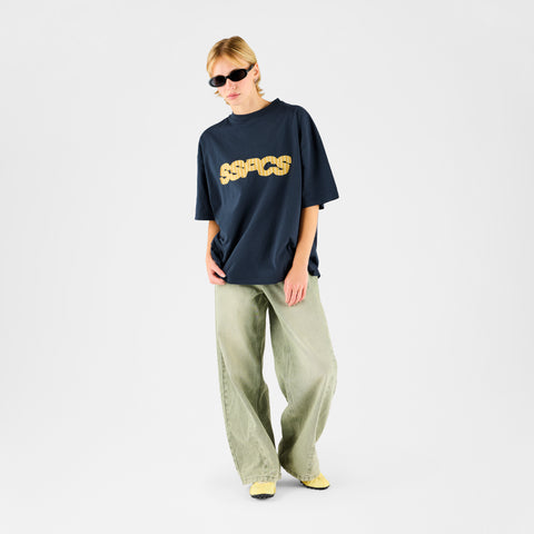 Summer Stripes / Yellow Striped SSPCS Applique Tee - Nightfall