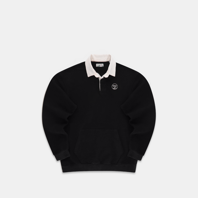 (Fall / Winter '23) The Summit Patch Longsleeve Polo - Black